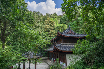 杭州凤凰山万松书院风景