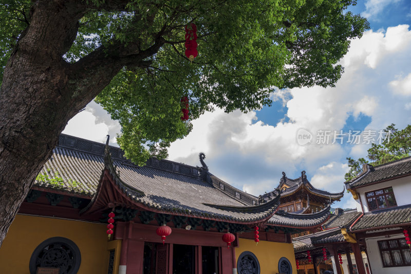 杭州西湖三天竺法镜寺古建筑风景