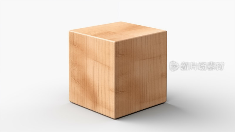 极简主义风格的单一木质纹理方块