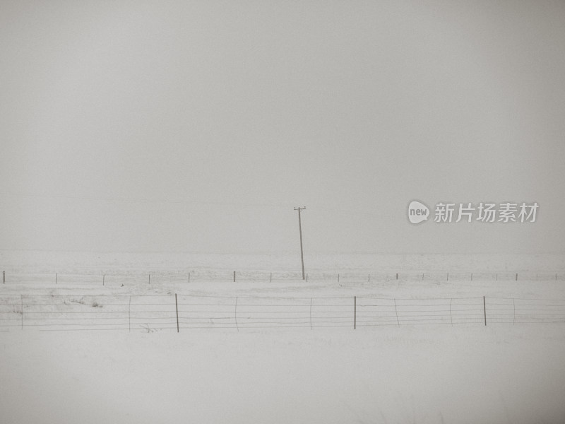 蒂卡波湖农场雪景