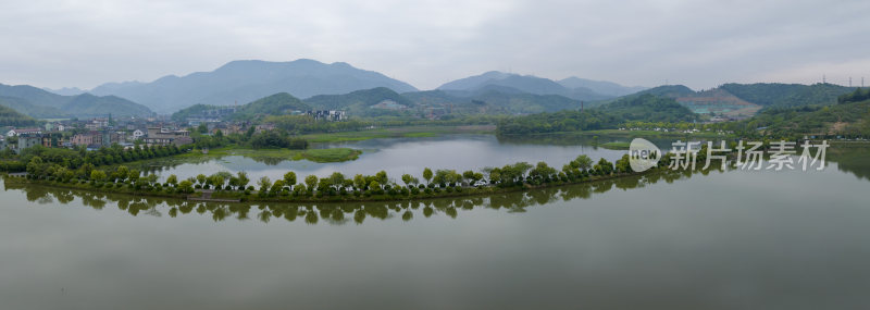 浙江省杭州市萧山区仙女湖景区航拍