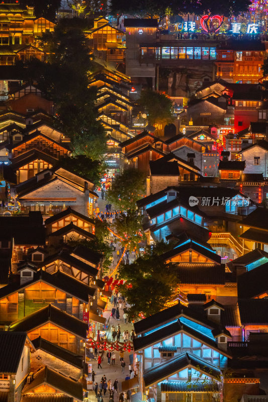 重庆十八梯传统风貌区夜景