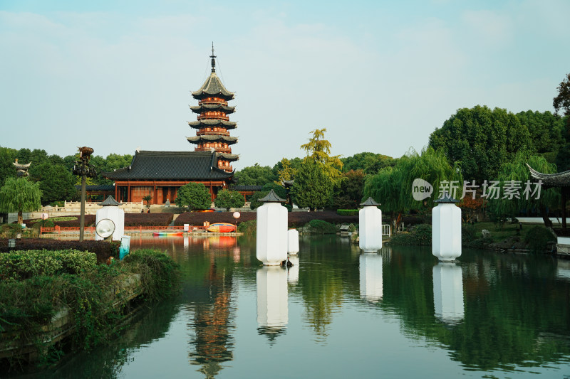 盘门景区水上蓬莱