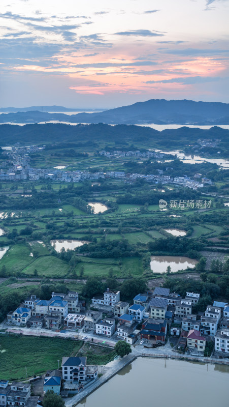 江西九江庐山鄱阳湖田园风光乡村风景航拍