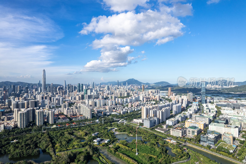 深圳市福田街道航拍风光