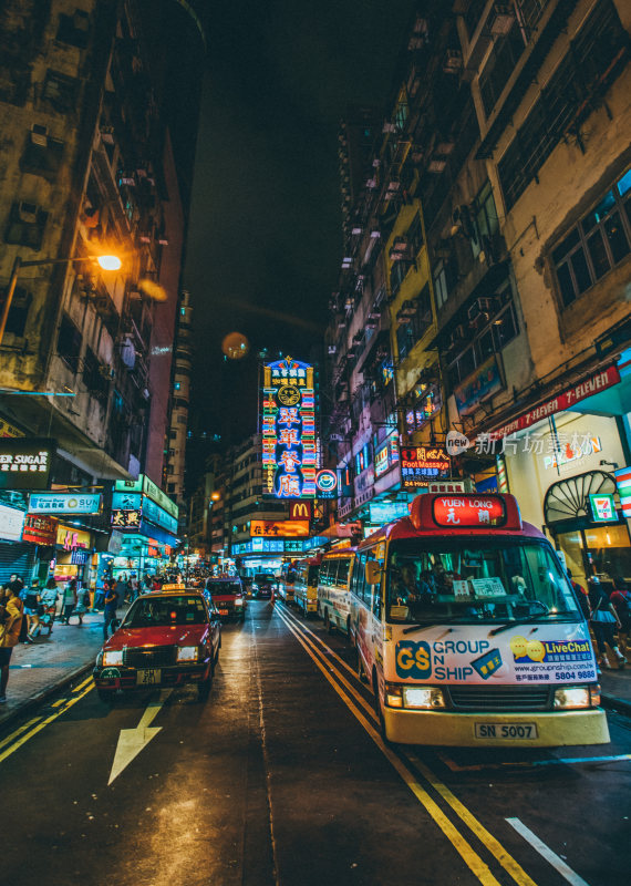 香港城市夜景风光