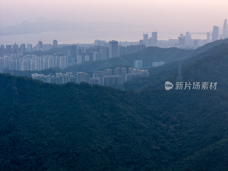 梅林后山深圳罗湖福田景色