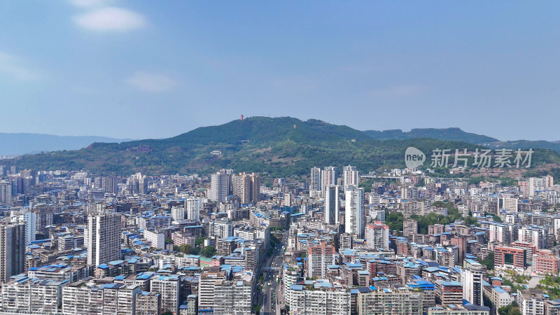 四川达州城市建设达州大景航拍