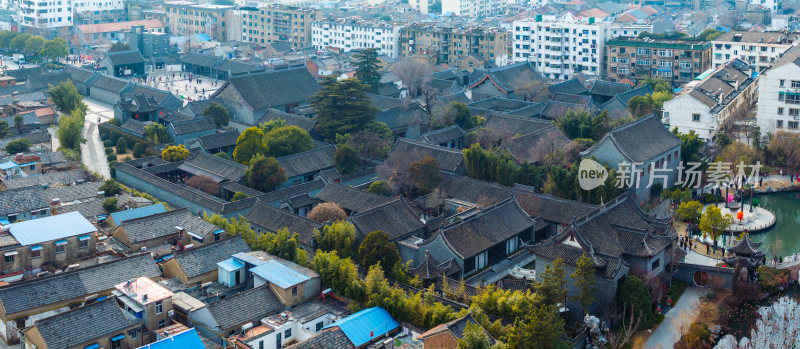 江苏省淮安市地标建筑淮安府署航拍