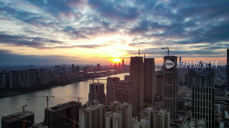 广州城市风光大景航拍图