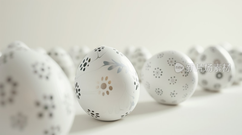雅致花纹装饰的复活节彩蛋
