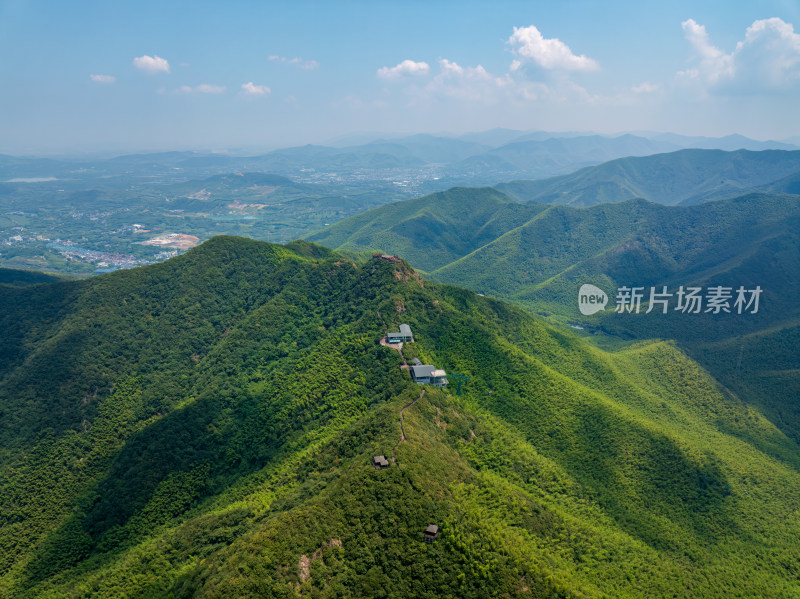 夏季白天航拍常州溧阳天目山南山竹海景区