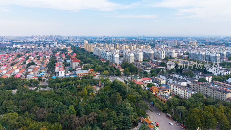 航拍青州城市风光