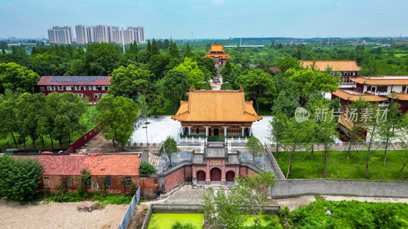 湖北荆州太晖观历史文化古建筑航拍
