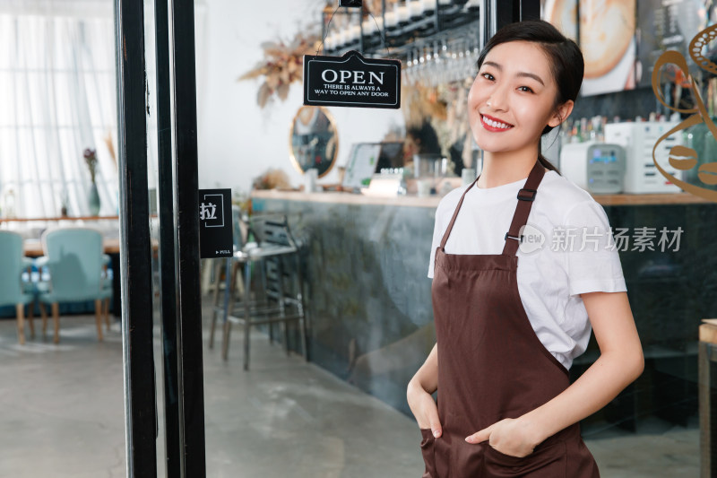 咖啡店的女服务员