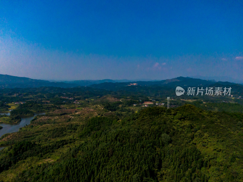 南方丘陵山川地貌航拍