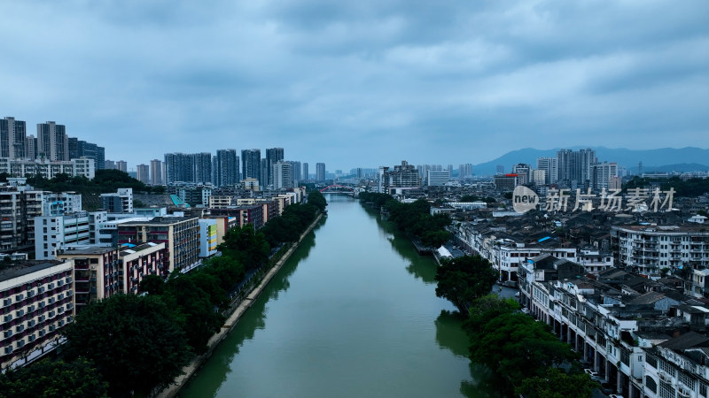 广东江门城市建筑风光航拍摄影照片