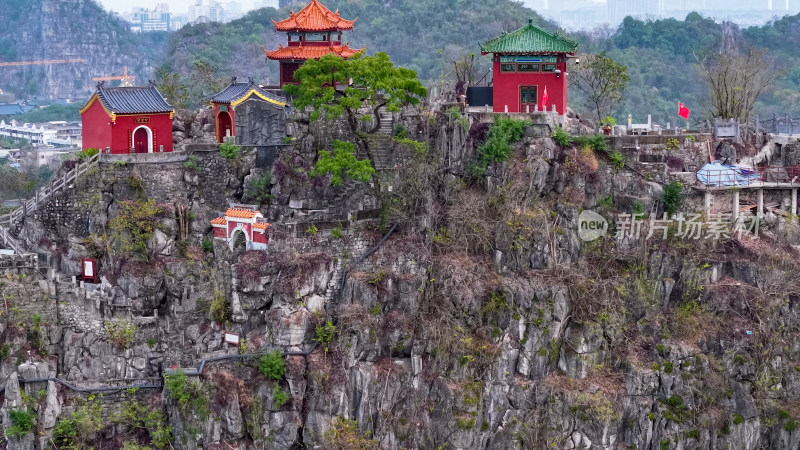 桂林独秀峰王城景区航拍图