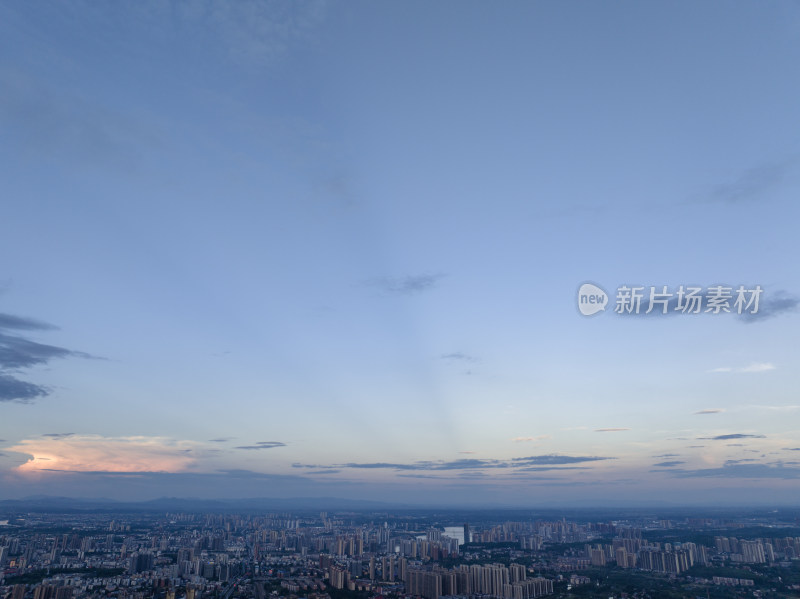 日落蓝调时刻 湖南衡阳开发区 城市风光