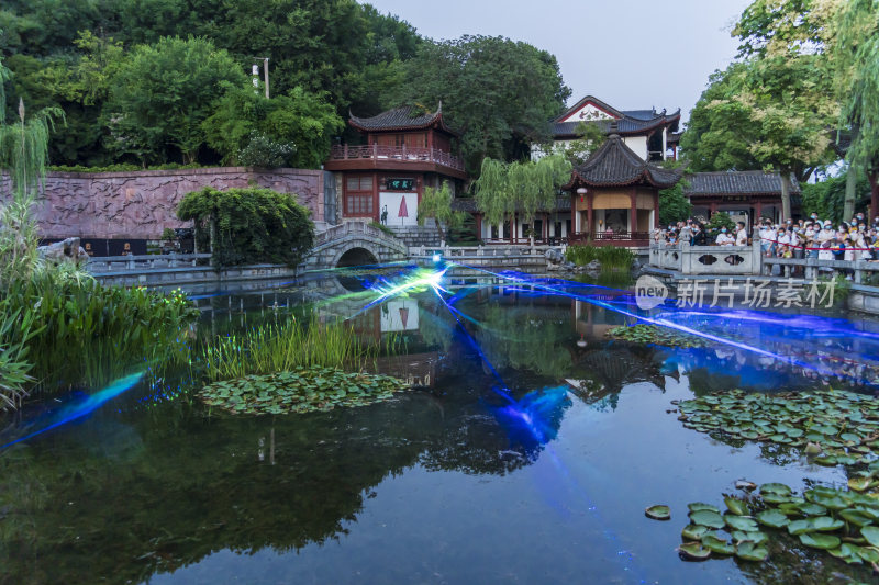 武汉武昌区黄鹤楼公园夜景