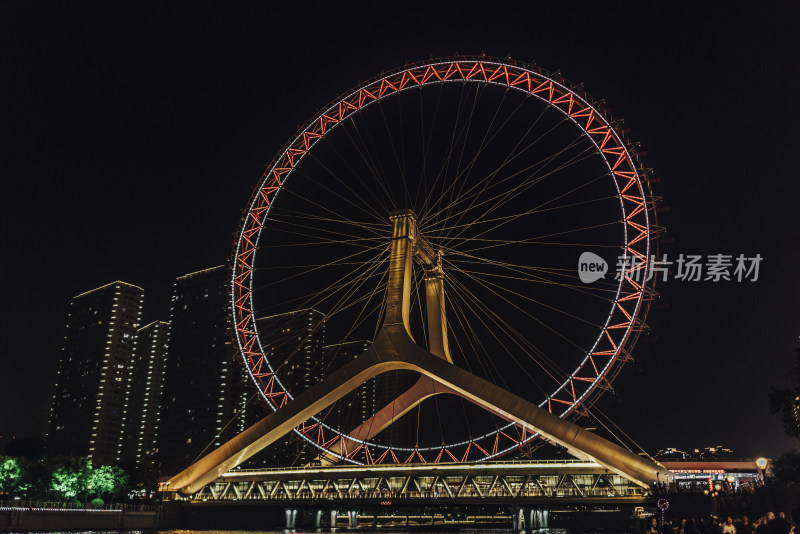 天津之眼 摩天轮 海河夜景