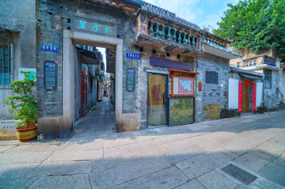 广州番禺沙湾古镇古城中式传统岭南古建筑