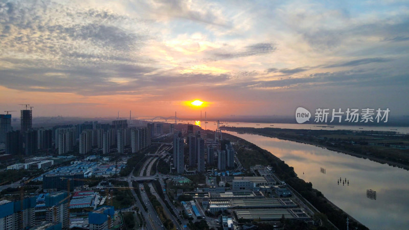 航拍江苏南京城市建设南京大景