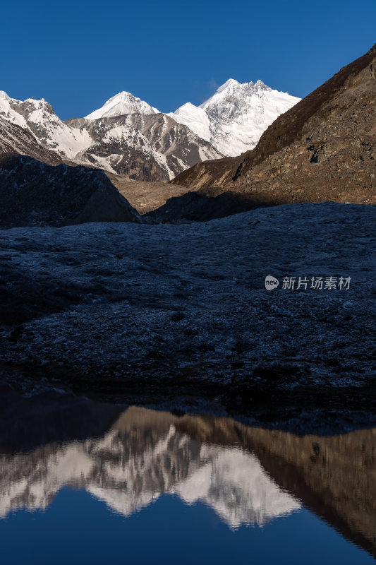 西藏日喀则珠峰东坡嘎玛沟喜马拉雅山脉雪山