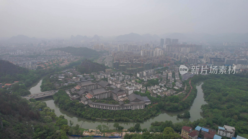 广西桂林城市建设交通航拍