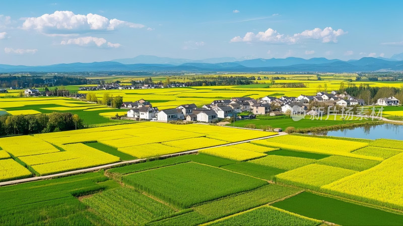 春暖花开美丽乡村 大场景