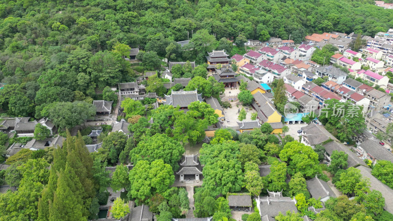 航拍江苏无锡惠山古镇5A景区