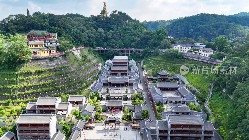 航拍广西梧州两广总督府旅游景区