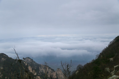 云海 山峰 山峦 清晨 泰山 壮观