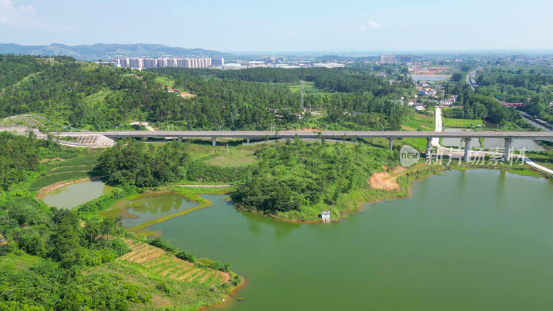 航拍湖北襄阳黄家湾风景区