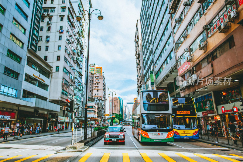 香港九龙城区城市风光