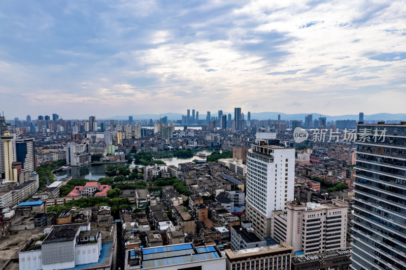 南昌八一广场周边建筑航拍图