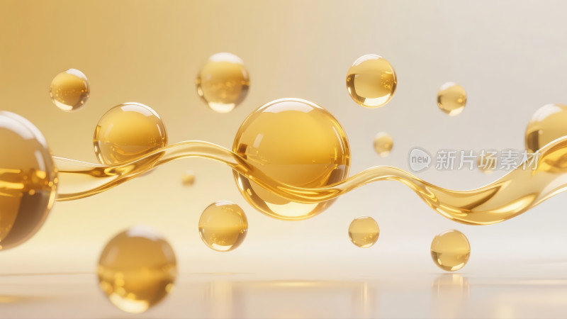 护肤品精华液胶原蛋白美容科技广告背景