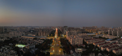 航江苏昆山城市风光建筑大景