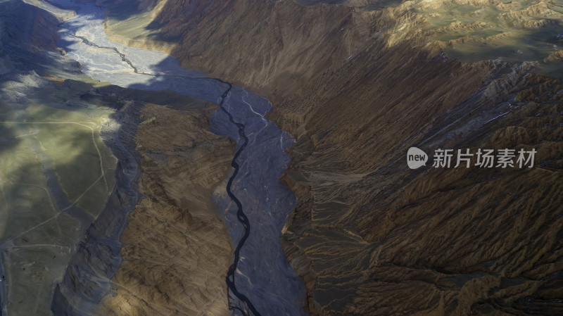 航拍壮丽山河峡谷地形景观