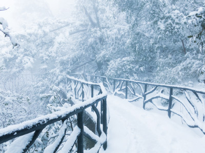 大自然冬季雪景