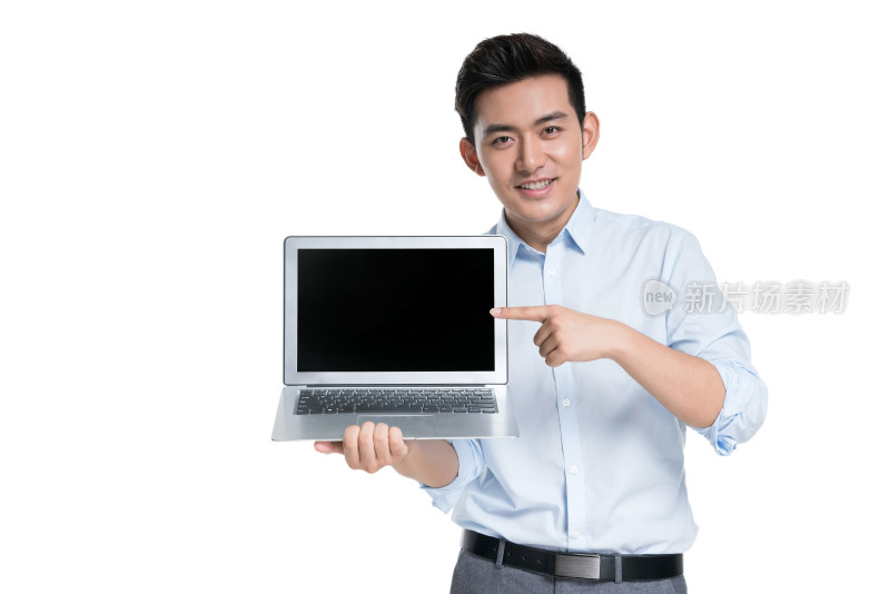 年轻商务人士使用电脑