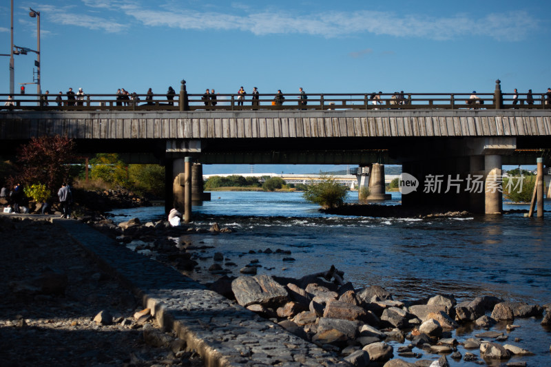 宇治川 川 河 河边 小桥