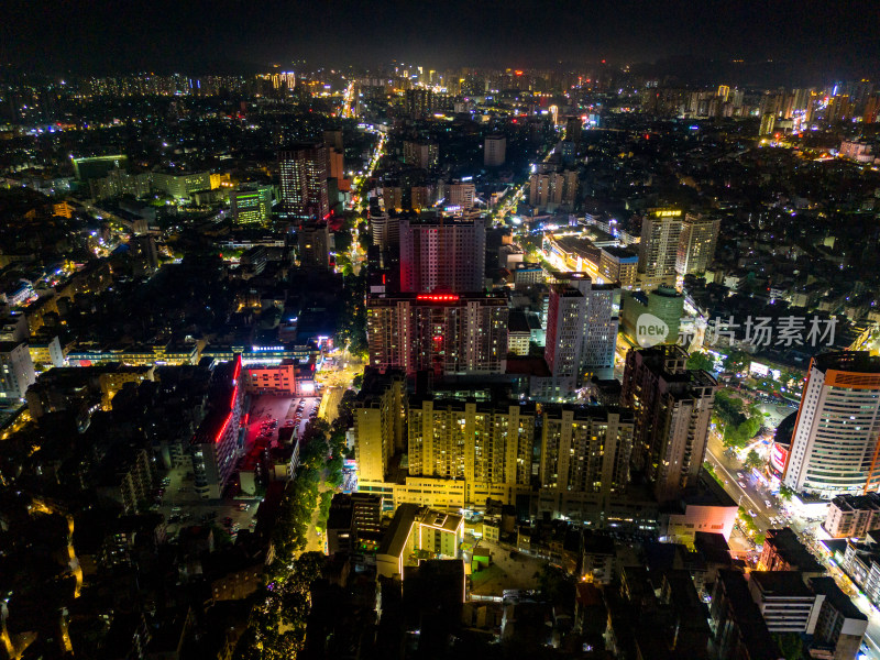 厦门增厝安夜景航拍图