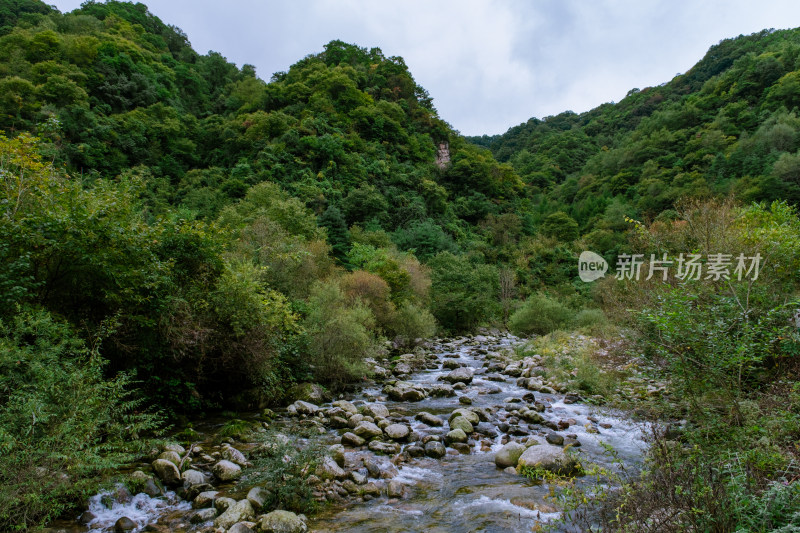 汉中留坝火烧店镇秦岭深处的山中小溪