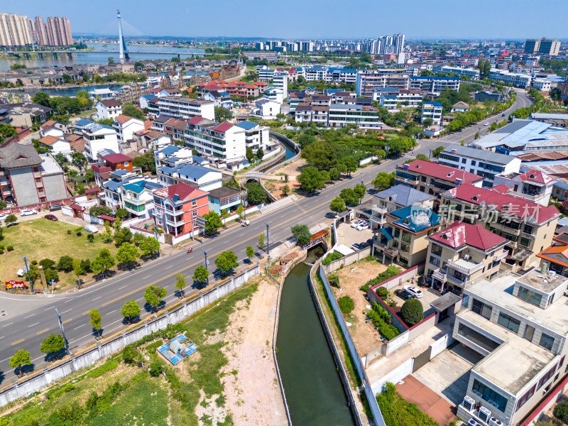 抚州文化广场建筑交通航拍图