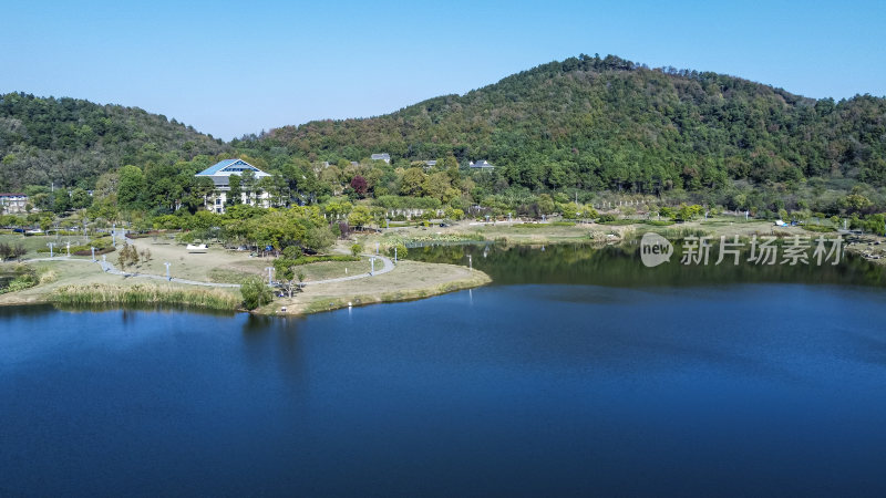 武汉江夏区九峰水库航拍