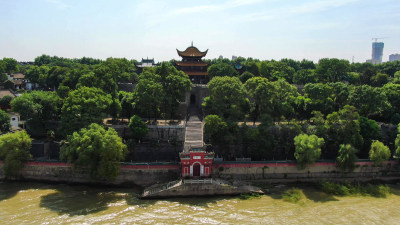 湖南岳阳楼5A景区航拍