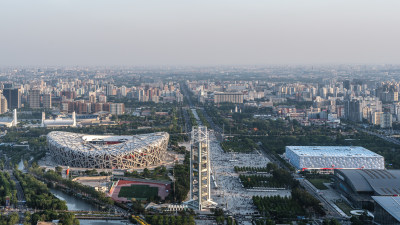 北京鸟巢水立方城市景点建筑