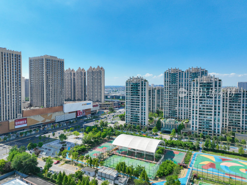 航拍昆山城市乡村建筑风光大景