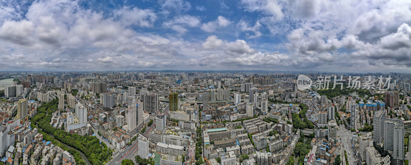 广西南宁城市风光全景图航拍